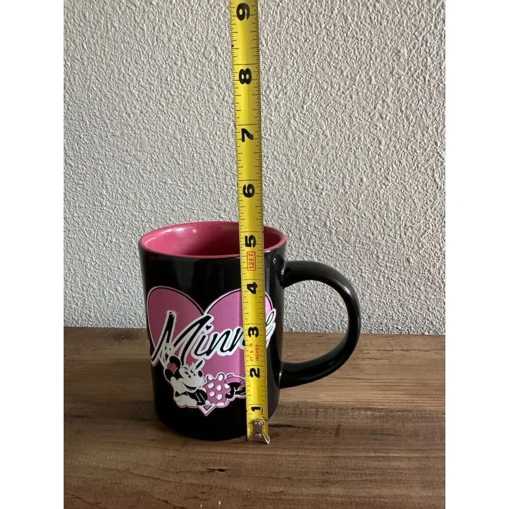 Vintage Disney Jerry Leigh Minnie Mouse Black & Pink Mug